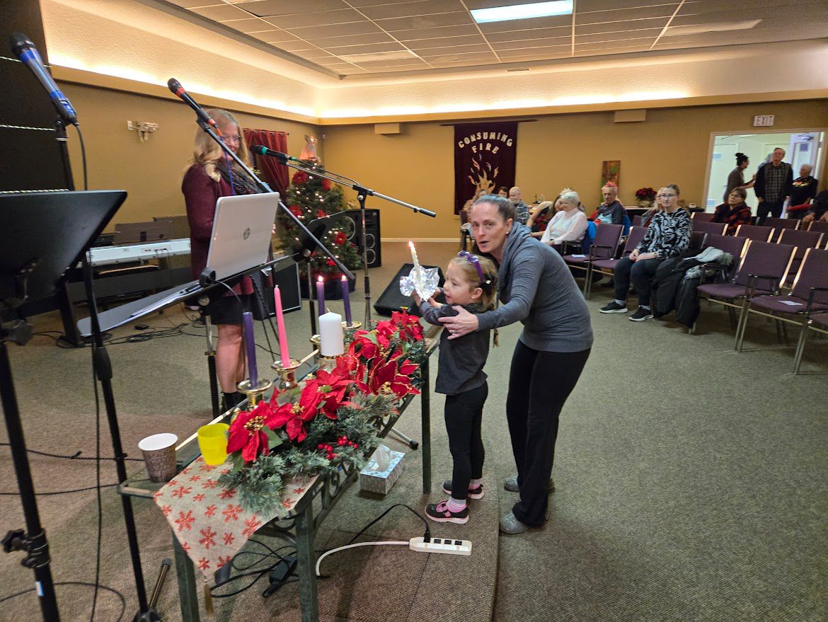 Lighting the Advent candle