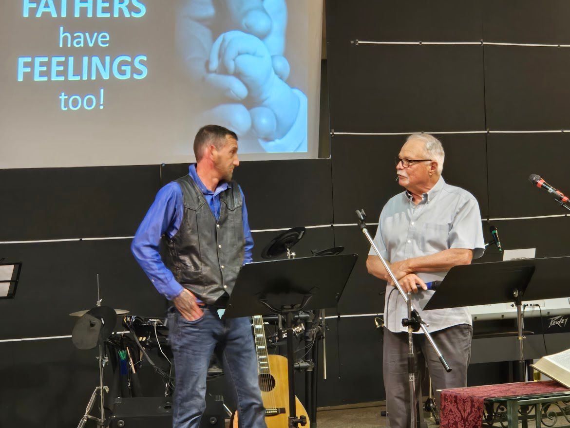Father's Day message on stage
